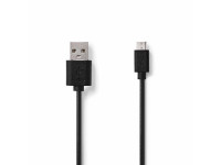 Nedis Cabo USB-A 2.0 MACHO / MICRO USB-B MACHO 2M Preto Nedis Cabo USB-A 2.0 MACHO / MICRO USB-B MACHO 2M Preto
